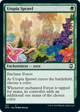 Utopia Sprawl card from Commander: Adventures in the Forgotten Realms