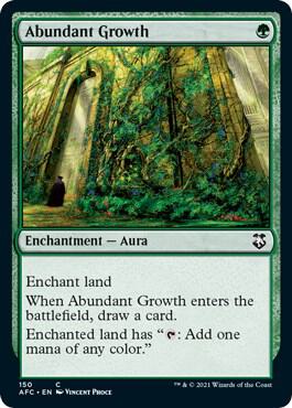 Abundant Growth card from Commander: Adventures in the Forgotten Realms