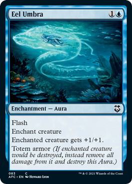 Eel Umbra card from Commander: Adventures in the Forgotten Realms