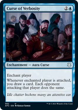 Curse of Verbosity card from Commander: Adventures in the Forgotten Realms