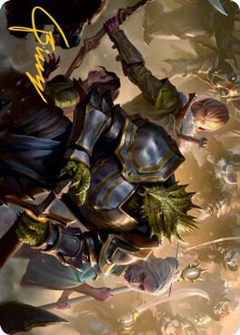 You Come to the Gnoll Camp Art Card (Gold-Stamped Signature) card from Art Series: Adventures in the Forgotten Realms