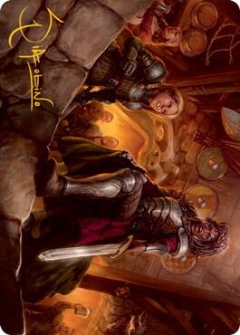 Veteran Dungeoneer Art Card (Gold-Stamped Signature) card from Art Series: Adventures in the Forgotten Realms