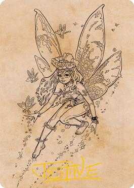 Pixie Guide (Showcase) Art Card (Gold-Stamped Signature) card from Art Series: Adventures in the Forgotten Realms