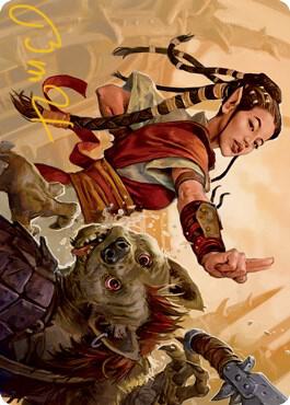 Half-Elf Monk Art Card (Gold-Stamped Signature) card from Art Series: Adventures in the Forgotten Realms