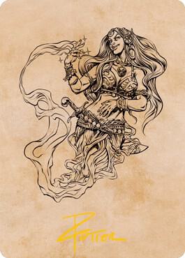 Djinni Windseer (Showcase) Art Card (Gold-Stamped Signature) card from Art Series: Adventures in the Forgotten Realms