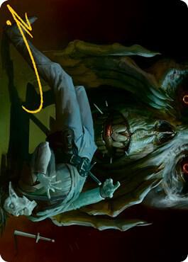 Power Word Kill Art Card (Gold-Stamped Signature) card from Art Series: Adventures in the Forgotten Realms