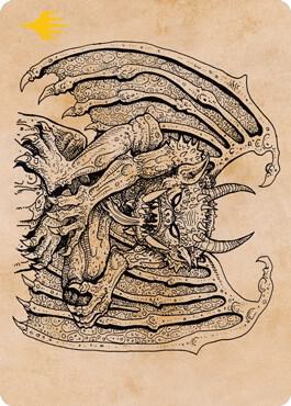 Cloister Gargoyle (Showcase) Art Card (Gold-Stamped) card from Art Series: Adventures in the Forgotten Realms