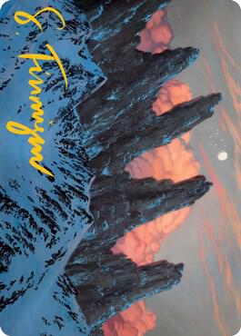 Mountain (59/81) Art Card (Gold-Stamped Signature) card from Art Series: Adventures in the Forgotten Realms