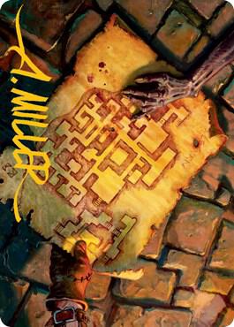 Dungeon Map Art Card (Gold-Stamped Signature) card from Art Series: Adventures in the Forgotten Realms