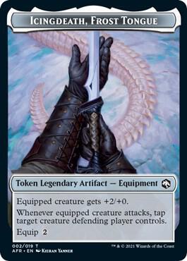 Icingdeath, Frost Tongue Token card from Adventures in the Forgotten Realms