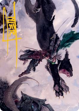 Drizzt Do'Urden Art Card (Gold-Stamped Signature) card from Art Series: Adventures in the Forgotten Realms