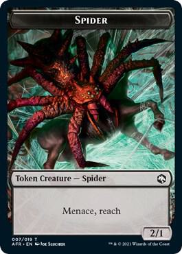 Spider Token card from Adventures in the Forgotten Realms