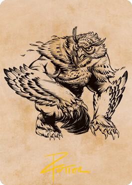 Owlbear (Showcase) Art Card (Gold-Stamped Signature) card from Art Series: Adventures in the Forgotten Realms