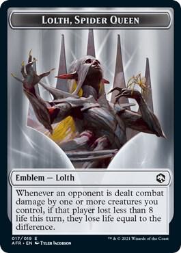 Emblem - Lolth, Spider Queen card from Adventures in the Forgotten Realms