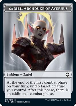 Emblem - Zariel, Archduke of Avernus card from Adventures in the Forgotten Realms