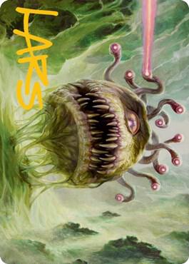 Beholder Art Card (Gold-Stamped Signature) card from Art Series: Adventures in the Forgotten Realms