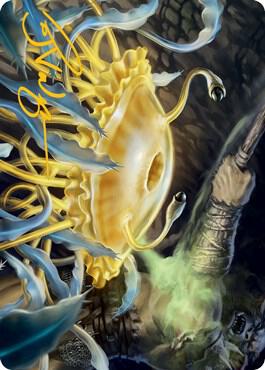 Flumph Art Card (Gold-Stamped Signature) card from Art Series: Adventures in the Forgotten Realms
