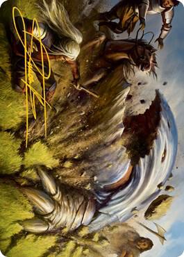 Bulette Art Card (Gold-Stamped Signature) card from Art Series: Adventures in the Forgotten Realms
