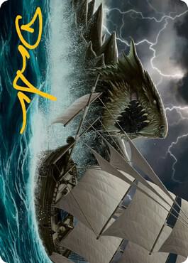 Dragon Turtle Art Card (Gold-Stamped Signature) card from Art Series: Adventures in the Forgotten Realms