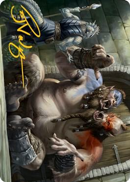Ettin Art Card (Gold-Stamped Signature) card from Art Series: Adventures in the Forgotten Realms