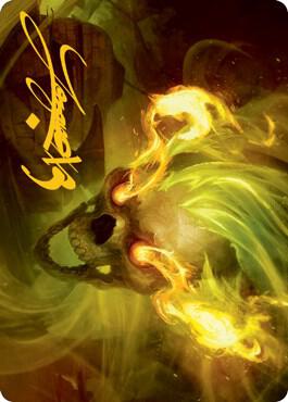 Flameskull Art Card (Gold-Stamped Signature) card from Art Series: Adventures in the Forgotten Realms