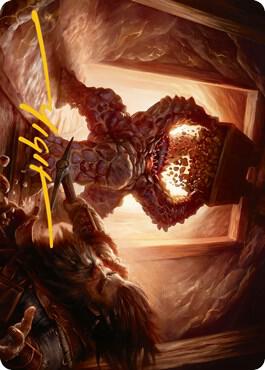Xorn Art Card (Gold-Stamped Signature) card from Art Series: Adventures in the Forgotten Realms
