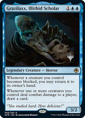 Grazilaxx, Illithid Scholar card from Promo Pack: Adventures in the Forgotten Realms