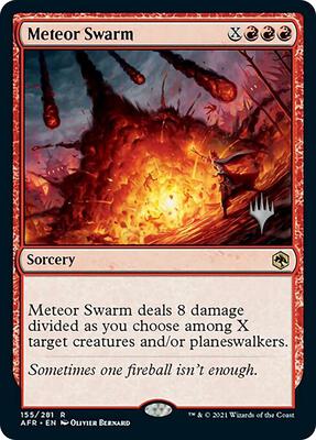 Meteor Swarm card from Promo Pack: Adventures in the Forgotten Realms