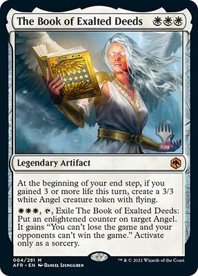 The Book of Exalted Deeds card from Promo Pack: Adventures in the Forgotten Realms