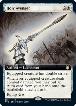 Holy Avenger (Extended Art) card from Commander: Adventures in the Forgotten Realms
