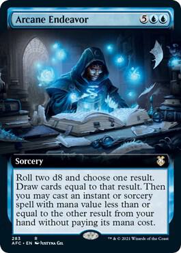 Arcane Endeavor (Extended Art) card from Commander: Adventures in the Forgotten Realms