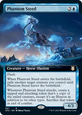 Phantom Steed (Extended Art) card from Commander: Adventures in the Forgotten Realms