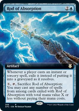 Rod of Absorption (Extended Art) card from Commander: Adventures in the Forgotten Realms