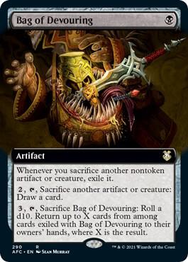 Bag of Devouring (Extended Art) card from Commander: Adventures in the Forgotten Realms