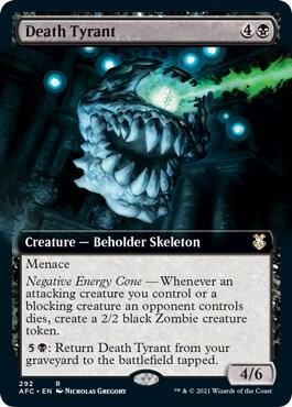 Death Tyrant (Extended Art) card from Commander: Adventures in the Forgotten Realms