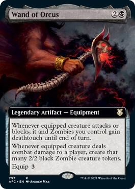 Wand of Orcus (Extended Art) card from Commander: Adventures in the Forgotten Realms