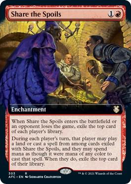 Share the Spoils (Extended Art) card from Commander: Adventures in the Forgotten Realms