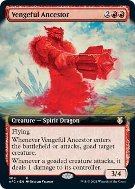 Vengeful Ancestor (Extended Art) card from Commander: Adventures in the Forgotten Realms