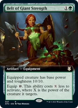 Belt of Giant Strength (Extended Art) card from Commander: Adventures in the Forgotten Realms