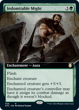 Indomitable Might (Extended Art) card from Commander: Adventures in the Forgotten Realms
