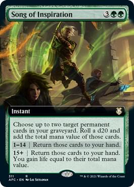 Song of Inspiration (Extended Art) card from Commander: Adventures in the Forgotten Realms