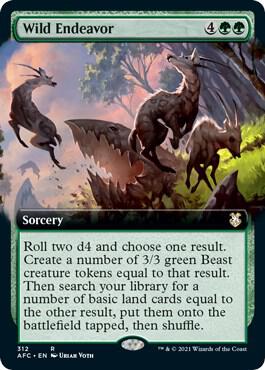 Wild Endeavor (Extended Art) card from Commander: Adventures in the Forgotten Realms