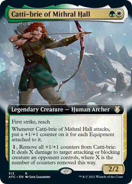Catti-brie of Mithral Hall (Extended Art) card from Commander: Adventures in the Forgotten Realms