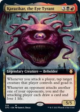 Karazikar, the Eye Tyrant (Extended Art) card from Commander: Adventures in the Forgotten Realms