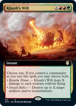 Klauth's Will (Extended Art) card from Commander: Adventures in the Forgotten Realms