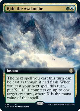 Ride the Avalanche (Extended Art) card from Commander: Adventures in the Forgotten Realms