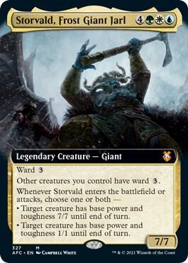 Storvald, Frost Giant Jarl (Extended Art) card from Commander: Adventures in the Forgotten Realms