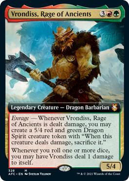 Vrondiss, Rage of Ancients (Extended Art) card from Commander: Adventures in the Forgotten Realms