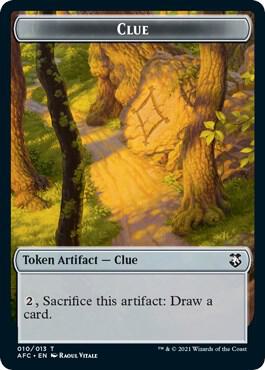 Clue // Treasure Double-Sided Token card from Commander: Adventures in the Forgotten Realms