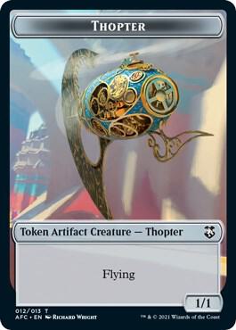 Thopter // Treasure Double-Sided Token card from Commander: Adventures in the Forgotten Realms